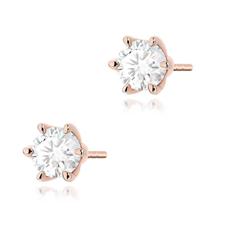 Cercei Aur 14K cu Diamant de Laborator 0.70 ct, imaginea 4 din 9