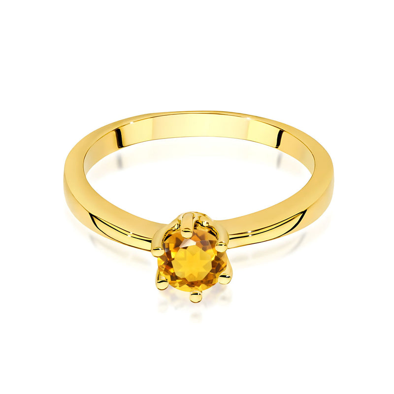 Inel Aur 14K cu Citrin 0.50 ct, imaginea 2 din 12