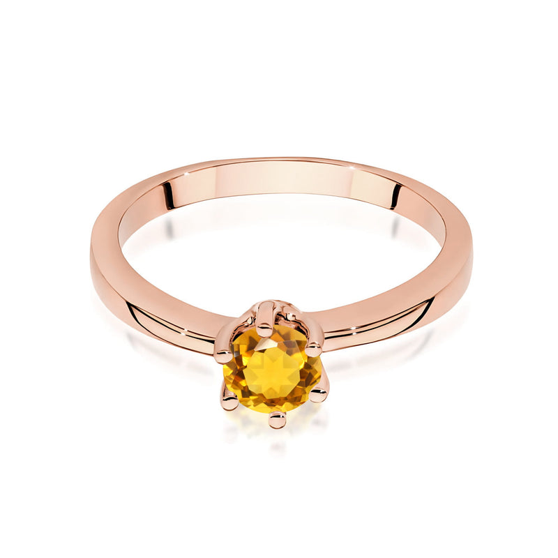 Inel Aur 14K cu Citrin 0.50 ct, imaginea 6 din 12