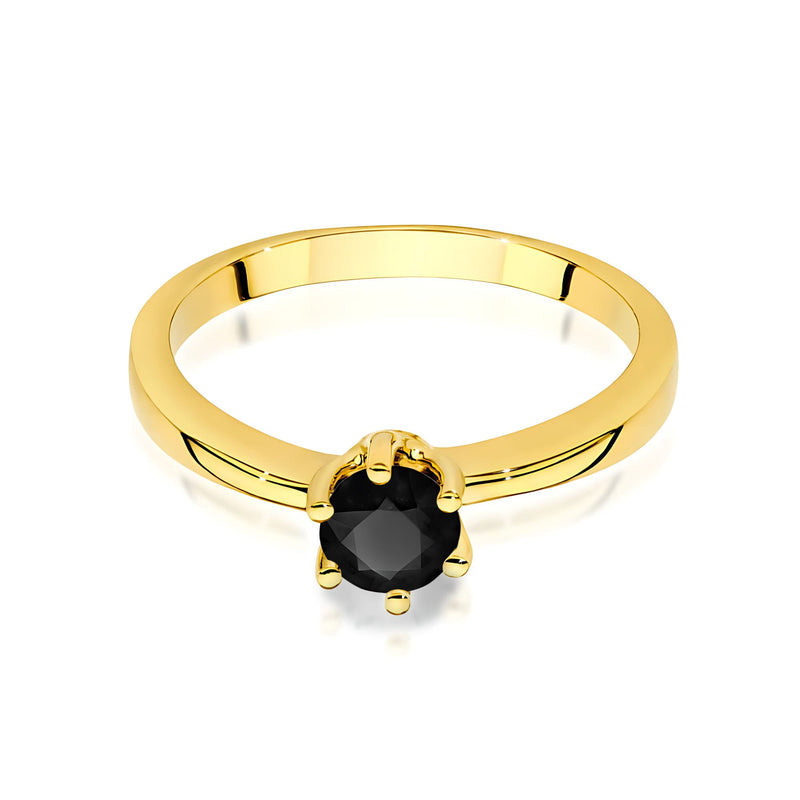 Inel Aur 14K cu Diamant Natural Negru 0.50 ct, imaginea 2 din 12