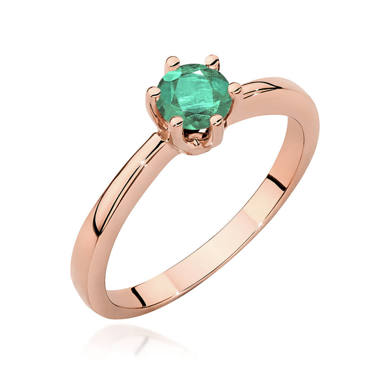 Inel Aur 14K cu Smarald 0.50 ct, imaginea 5 din 12