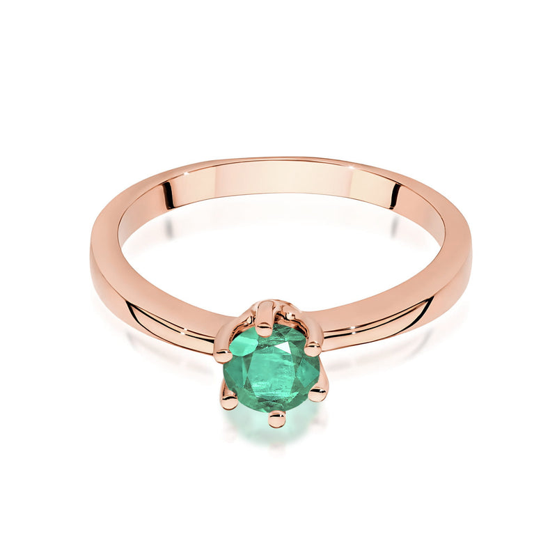 Inel Aur 14K cu Smarald 0.50 ct, imaginea 6 din 12