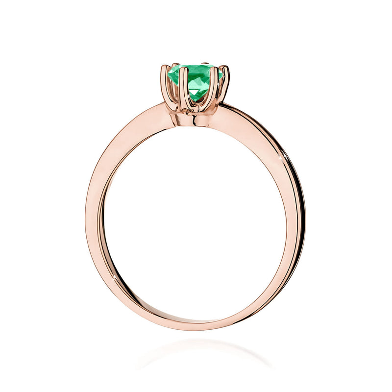 Inel Aur 14K cu Smarald 0.50 ct, imaginea 7 din 12