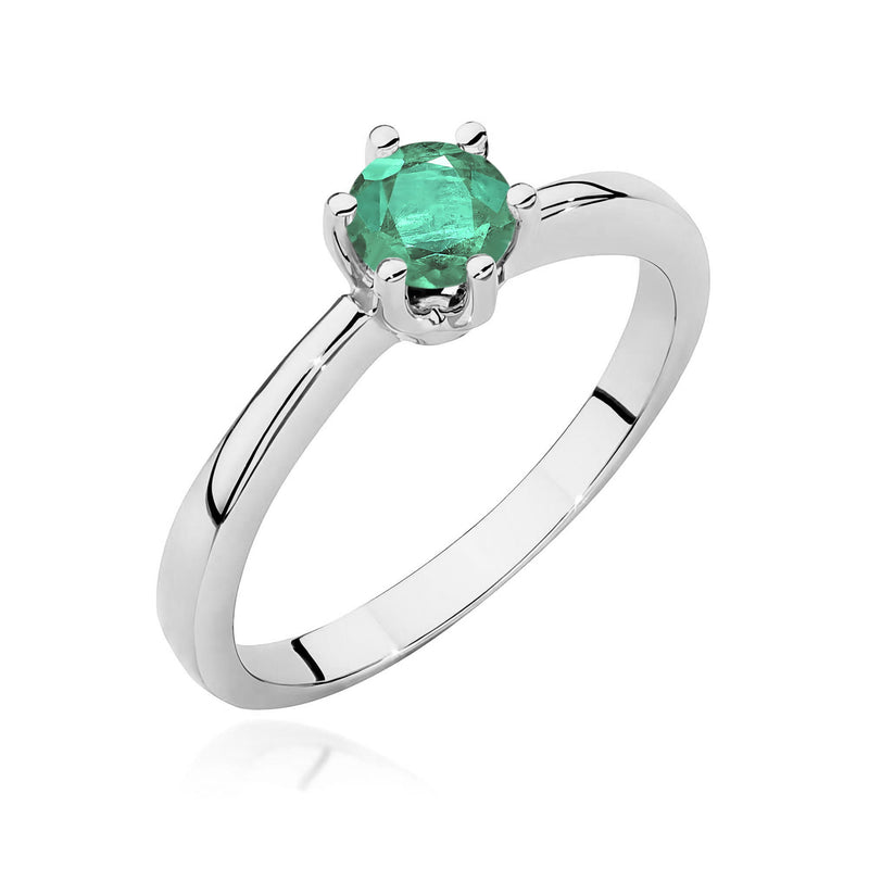 Inel Aur 14K cu Smarald 0.50 ct, imaginea 9 din 12