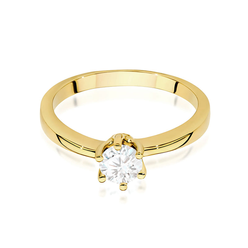 Inel Aur 14K cu White Sapphire 0.50 ct, imaginea 2 din 12