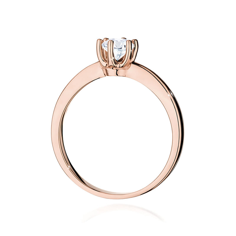 Inel Aur 14K cu White Sapphire 0.50 ct, imaginea 7 din 12