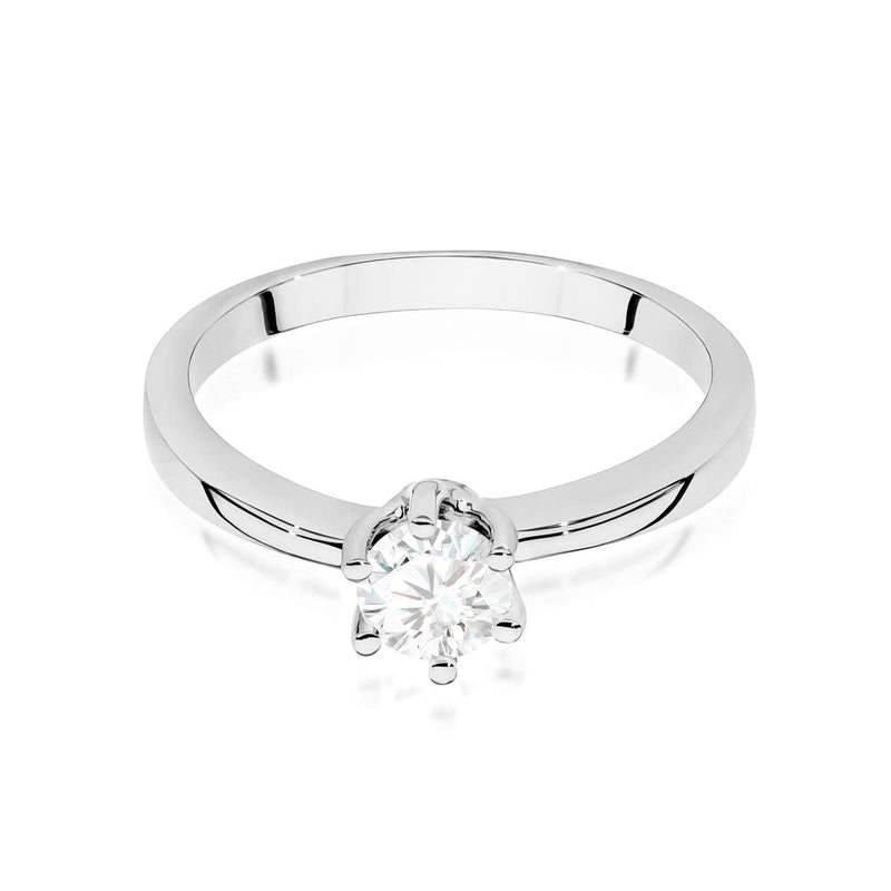 Inel Aur 14K cu White Sapphire 0.50 ct, imaginea 10 din 12