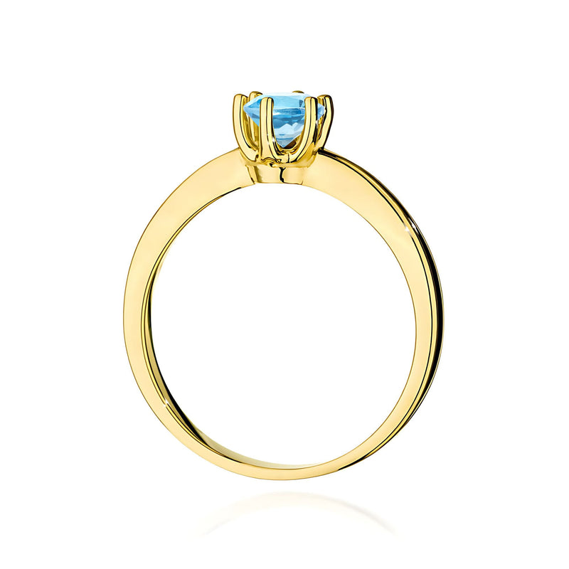 Inel Aur 14K cu Topaz Swiss 0.50 ct, imaginea 3 din 12