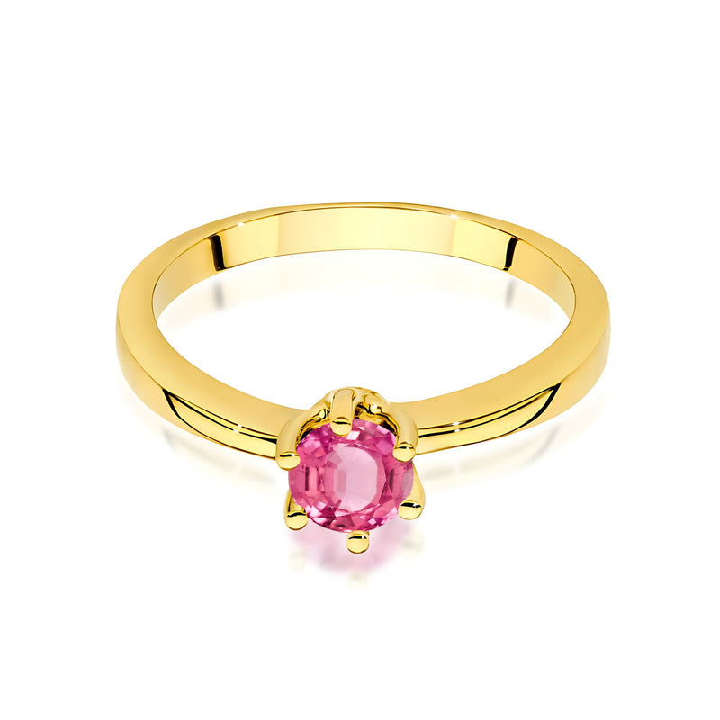 Inel Aur 14K cu Topaz Roz 0.60 ct, imaginea 2 din 12