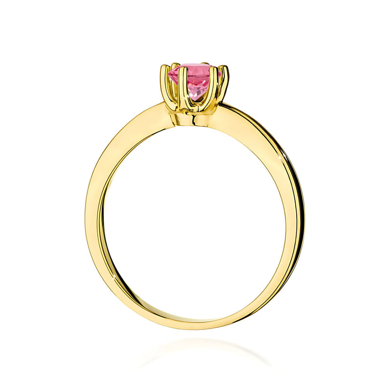 Inel Aur 14K cu Topaz Roz 0.60 ct, imaginea 3 din 12