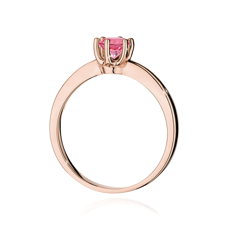 Inel Aur 14K cu Topaz Roz 0.60 ct, imaginea 7 din 12