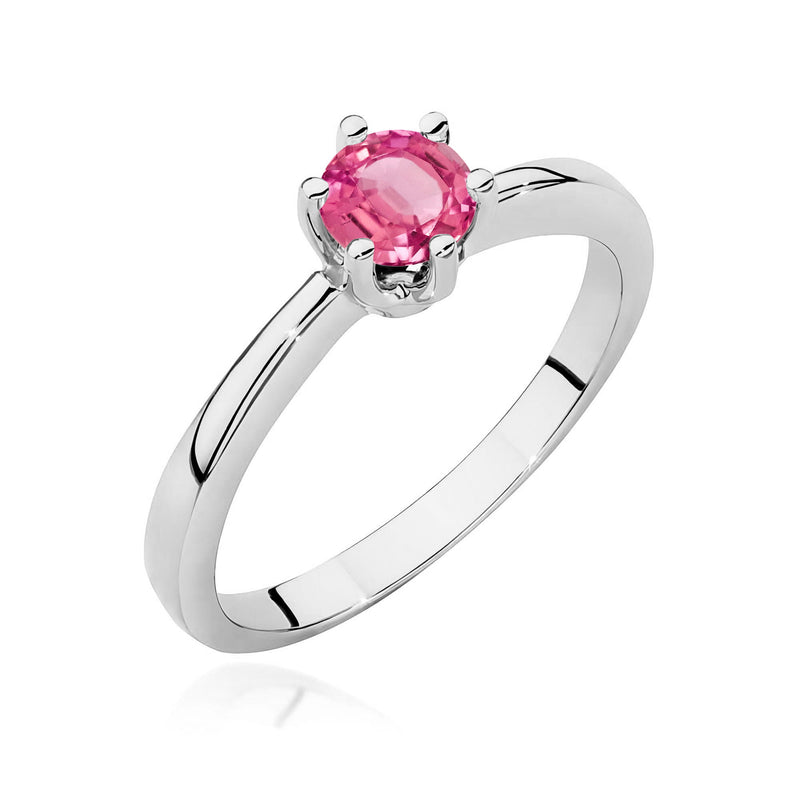 Inel Aur 14K cu Topaz Roz 0.60 ct, imaginea 9 din 12