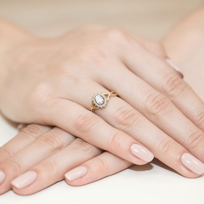 Inel Aur 14K cu Diamante de Laborator 0.52 ct, imaginea 4 din 12