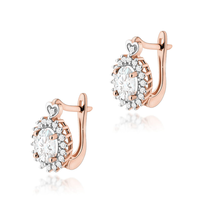 Cercei Aur 14K cu Diamante de Laborator 0.59 ct, imaginea 3 din 6