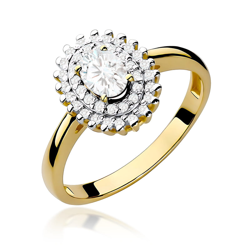 Inel Aur 14K cu Diamante de Laborator 0.59 ct — Aur galben