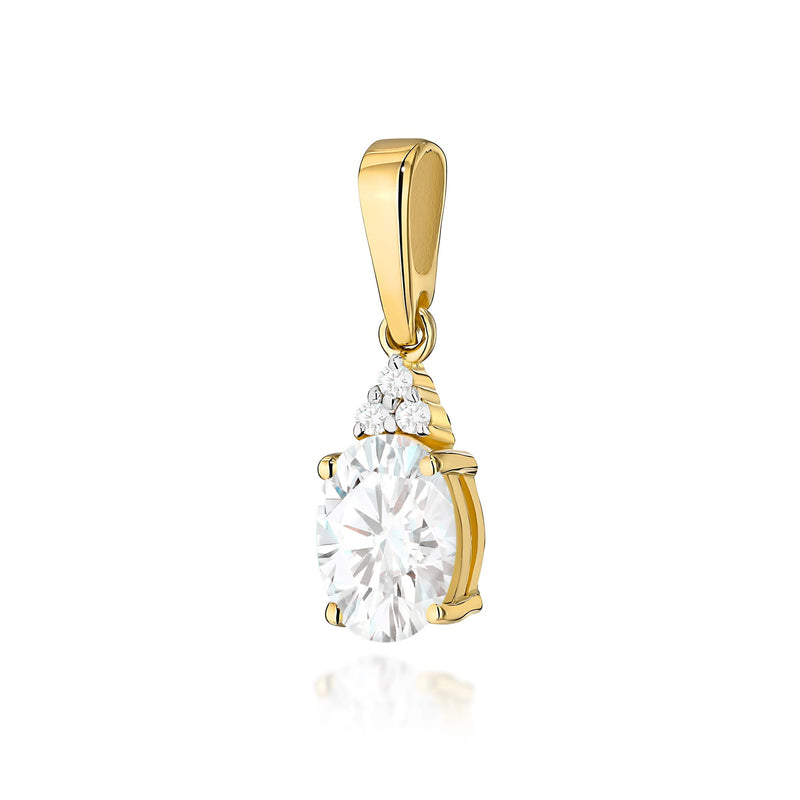Pandantiv Aur 14K cu Diamante de Laborator 0.73 ct — Aur galben