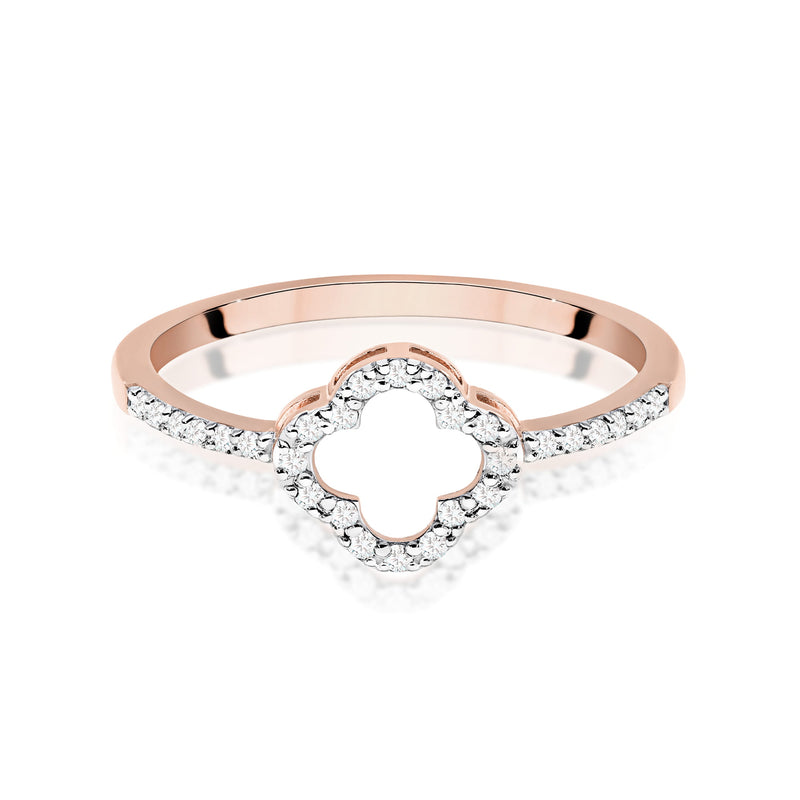 Inel Aur 14K cu Diamante Naturale 0.14 ct, imaginea 6 din 12
