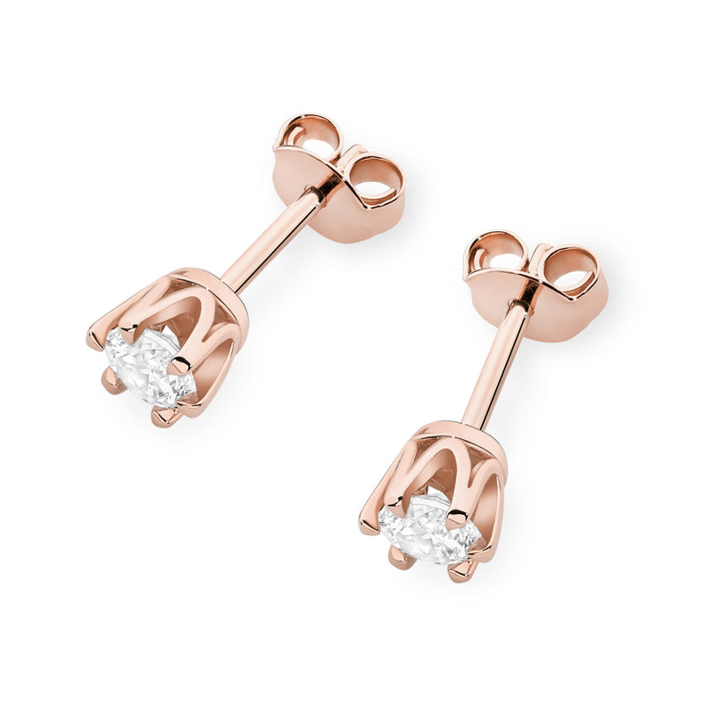 Cercei Aur 14K cu Diamant Natural 0.25 ct, imaginea 4 din 6