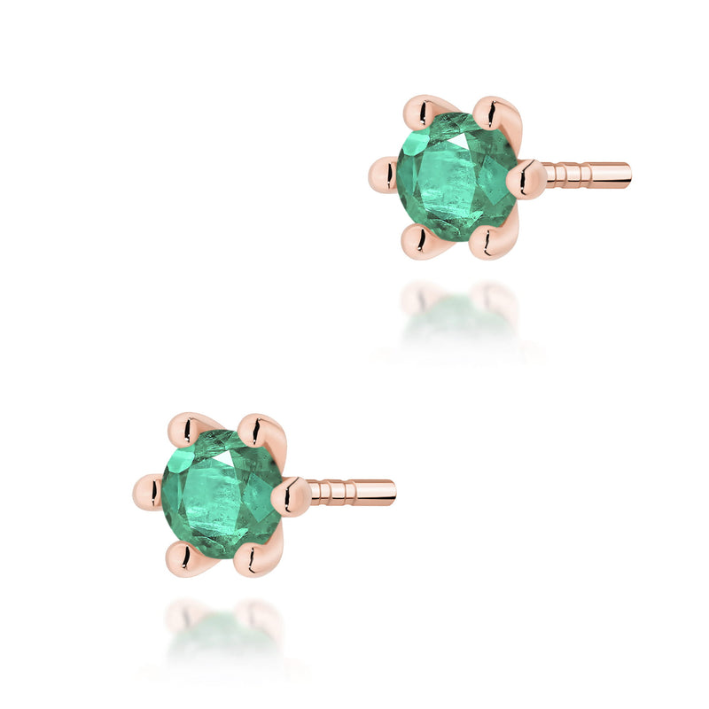 Cercei Aur 14K cu Smarald 0.15 ct, imaginea 4 din 9