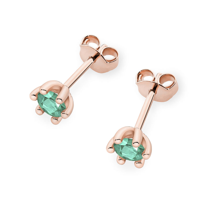 Cercei Aur 14K cu Smarald 0.15 ct, imaginea 5 din 9