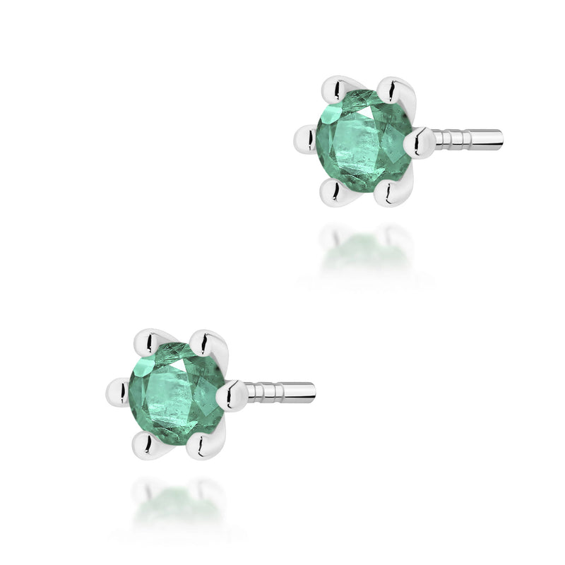 Cercei Aur 14K cu Smarald 0.15 ct, imaginea 7 din 9