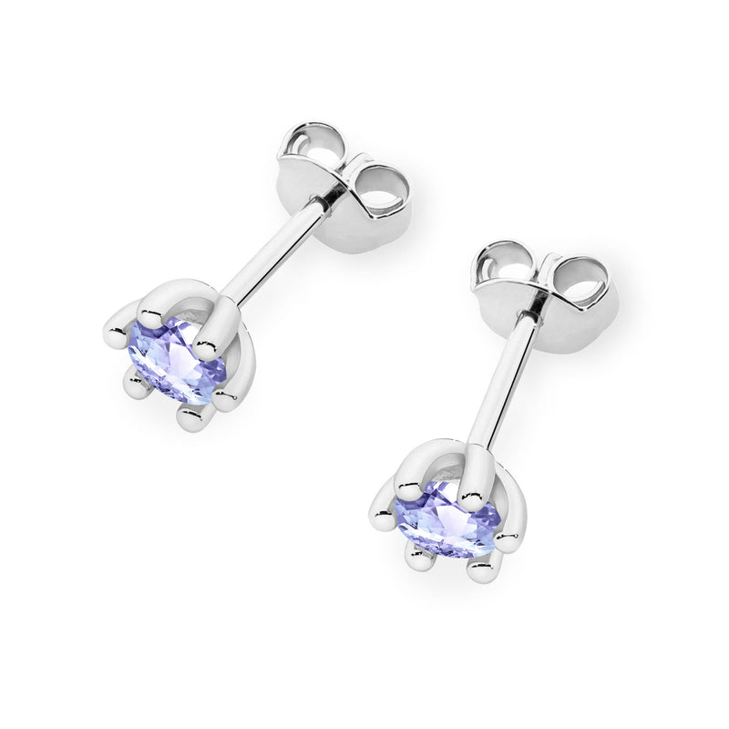 Cercei Aur 14K cu Tanzanit 0.15 ct, imaginea 8 din 9