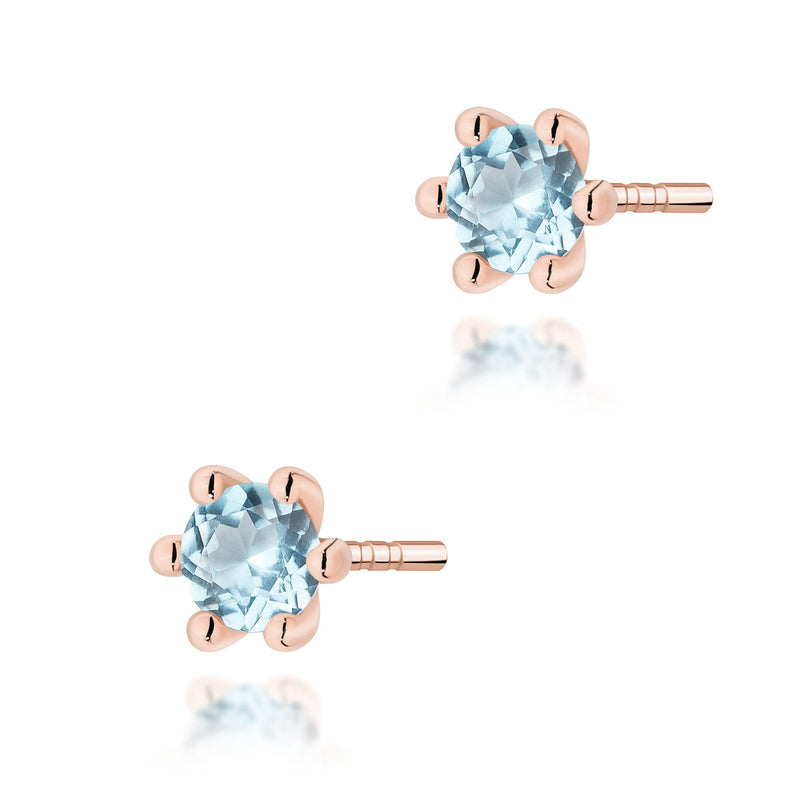 Cercei Aur 14K cu Topaz Swiss 0.15 ct, imaginea 4 din 9