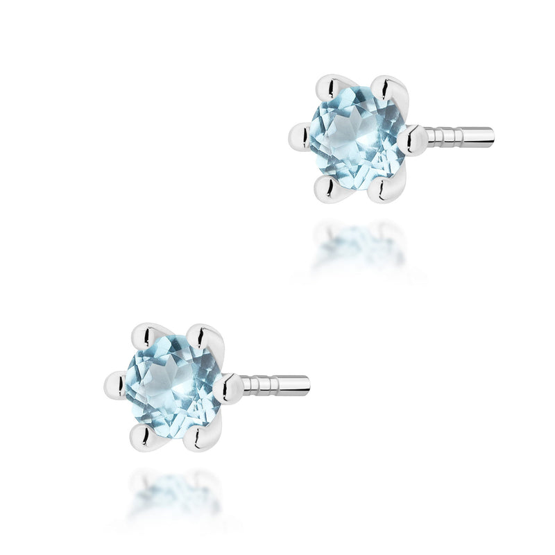 Cercei Aur 14K cu Topaz Swiss 0.15 ct, imaginea 7 din 9