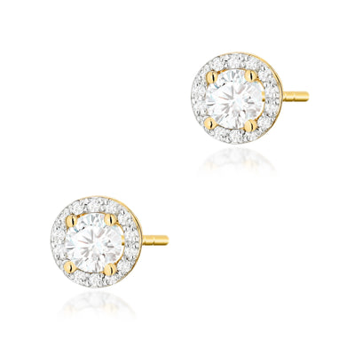 Cercei Aur 14K cu Diamante Naturale 0.74 ct