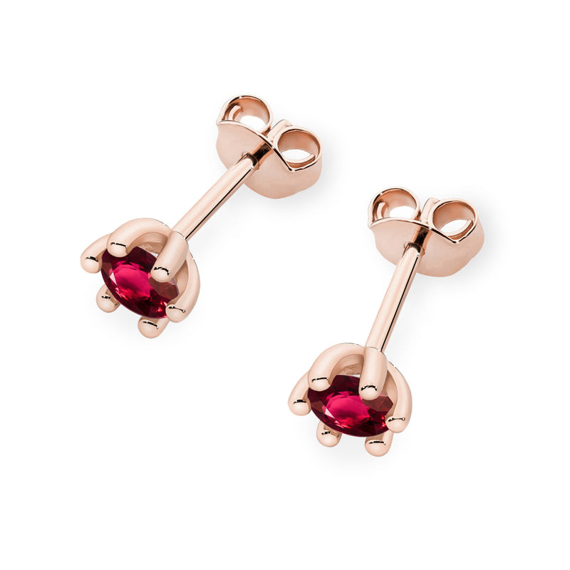 Cercei Aur 14K cu Rubin 0.15 ct, imaginea 5 din 9