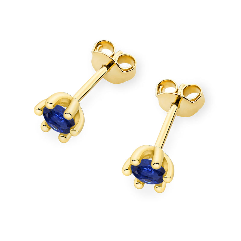 Cercei Aur 14K cu Safir 0.15 ct, imaginea 2 din 9