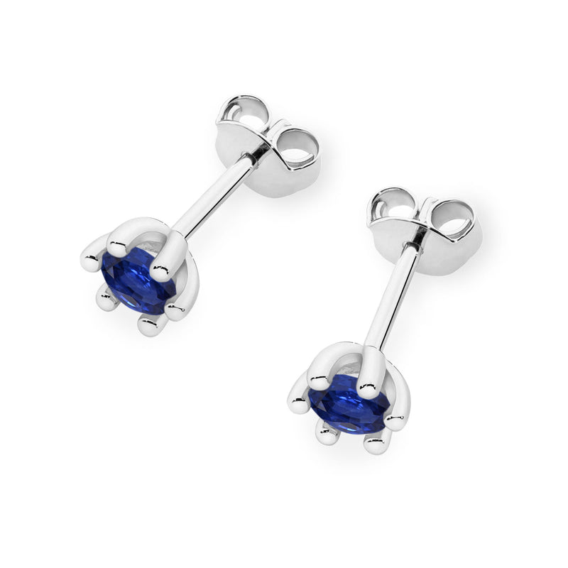 Cercei Aur 14K cu Safir 0.15 ct, imaginea 8 din 9