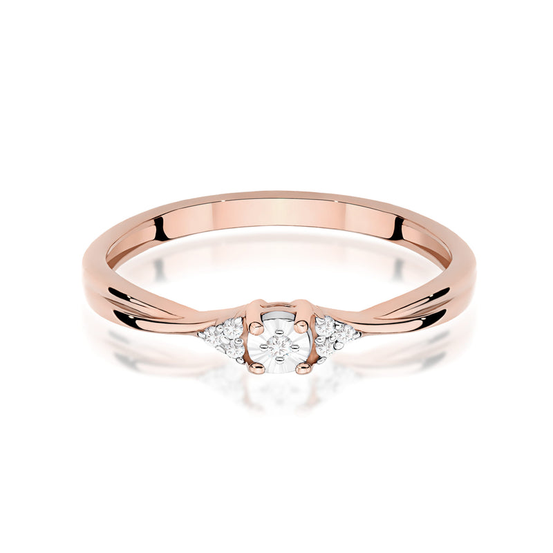 Inel Aur 14K cu Diamante Naturale 0.04 ct, imaginea 6 din 12