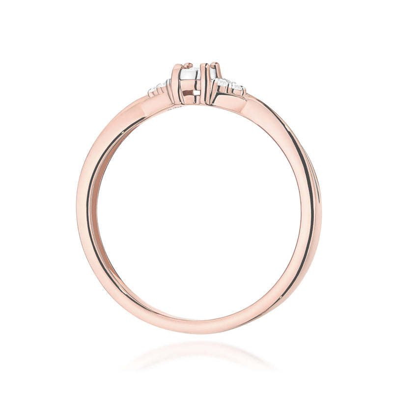 Inel Aur 14K cu Diamante Naturale 0.04 ct, imaginea 7 din 12