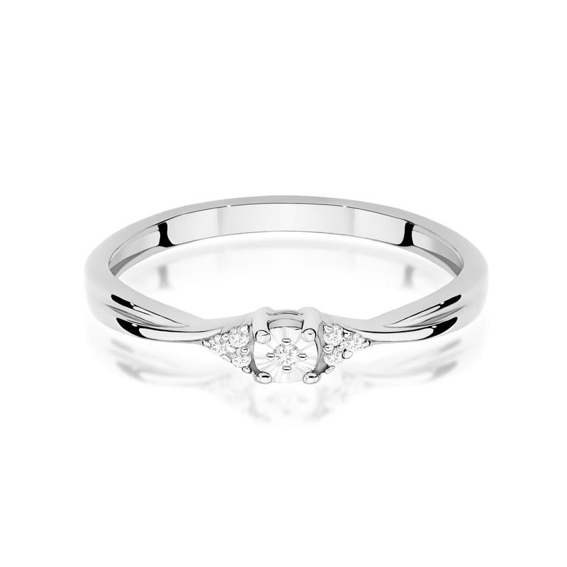 Inel Aur 14K cu Diamante Naturale 0.04 ct, imaginea 10 din 12
