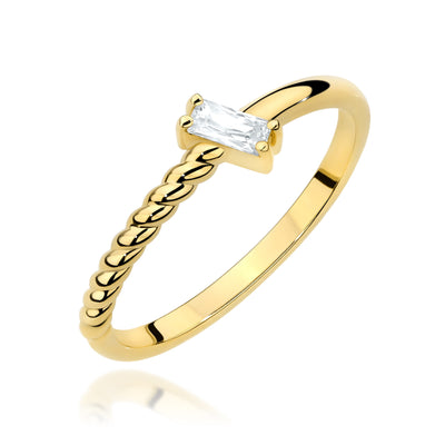 Inel Aur 14K cu Diamant Natural 0.13 ct