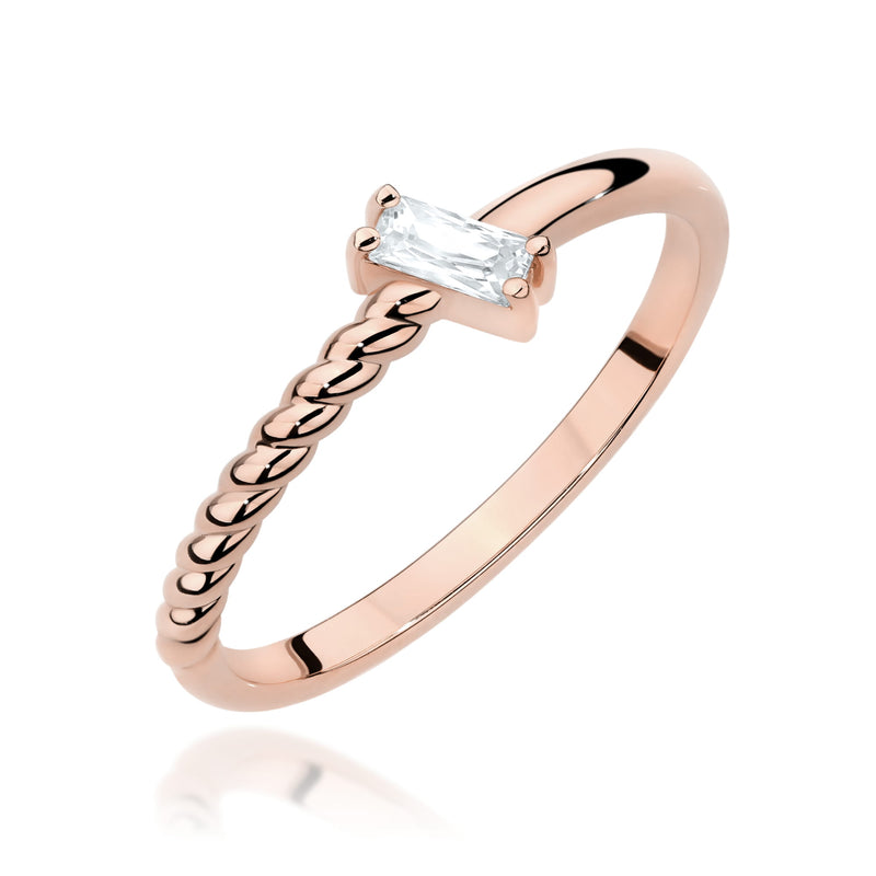 Inel Aur 14K cu Diamant Natural 0.13 ct, imaginea 5 din 12