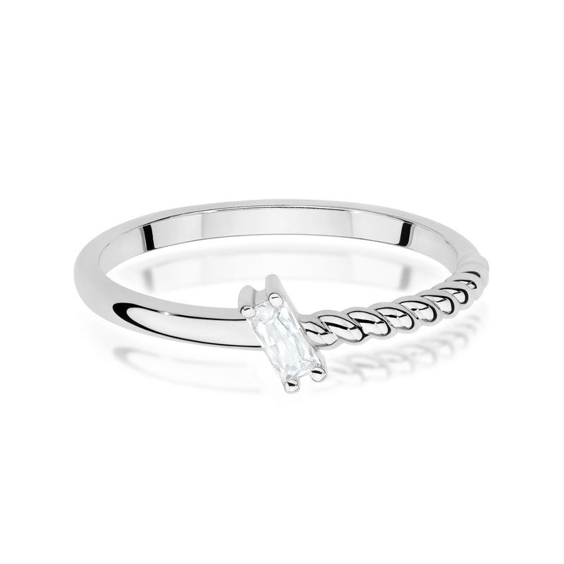 Inel Aur 14K cu Diamant Natural 0.13 ct, imaginea 10 din 12