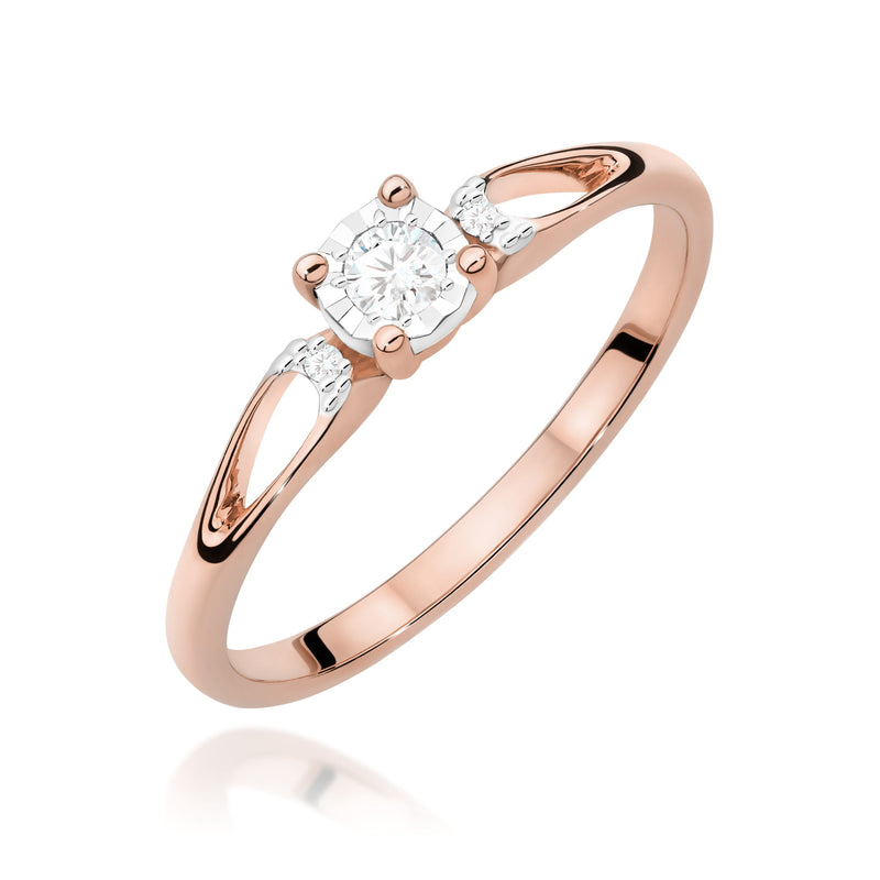 Inel Aur 14K cu Diamante Naturale 0.09 ct, imaginea 5 din 12