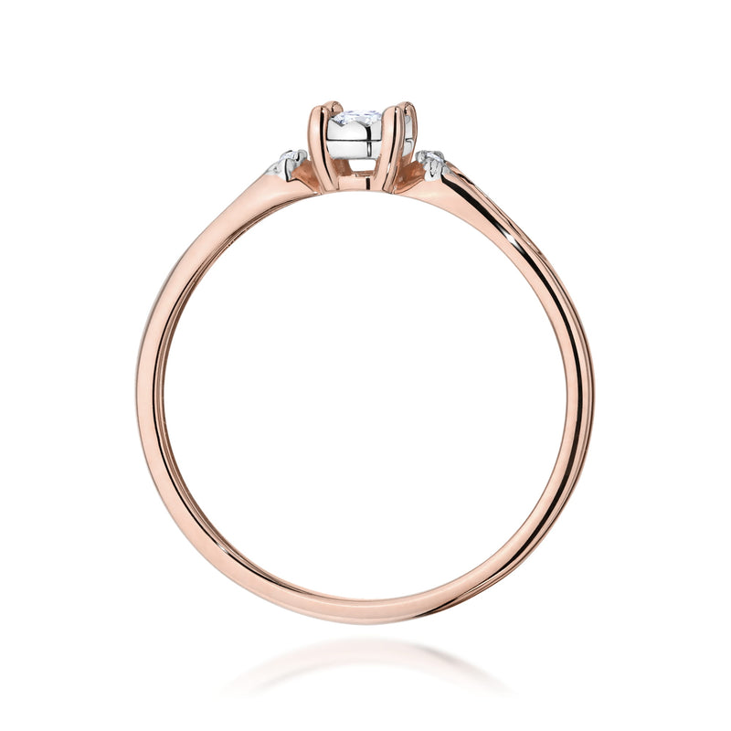 Inel Aur 14K cu Diamante Naturale 0.09 ct, imaginea 7 din 12