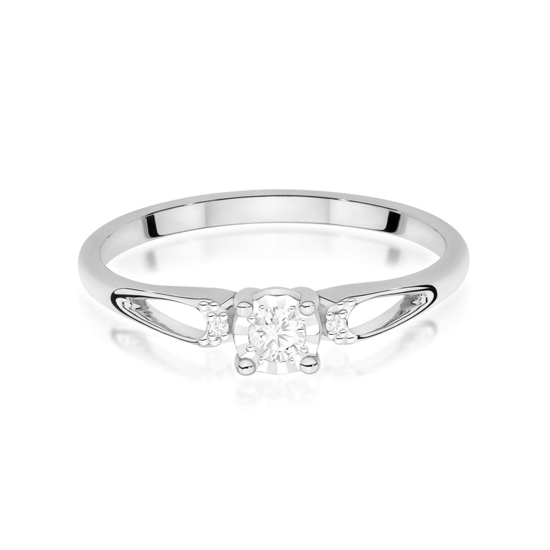 Inel Aur 14K cu Diamante Naturale 0.09 ct, imaginea 10 din 12