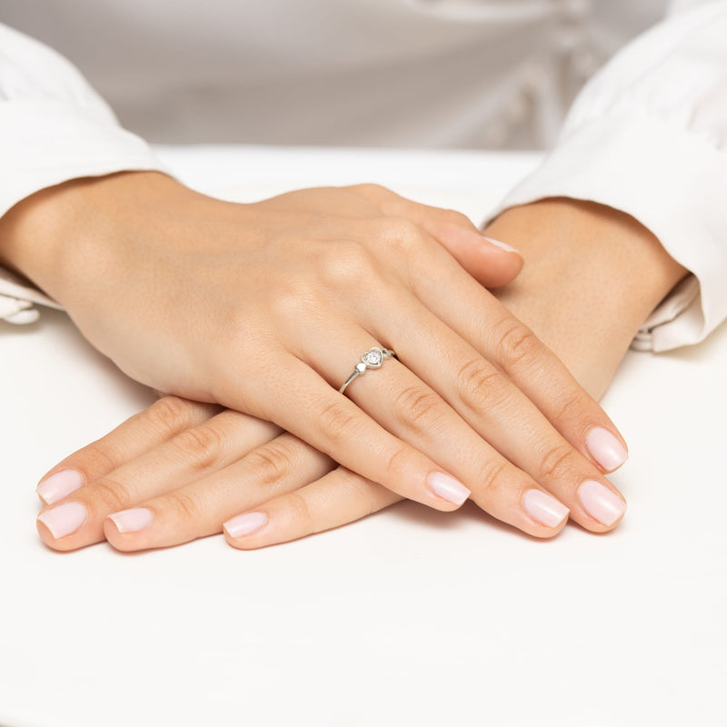 Inel Aur 14K cu Diamant Natural 0.03 ct, imaginea 12 din 12