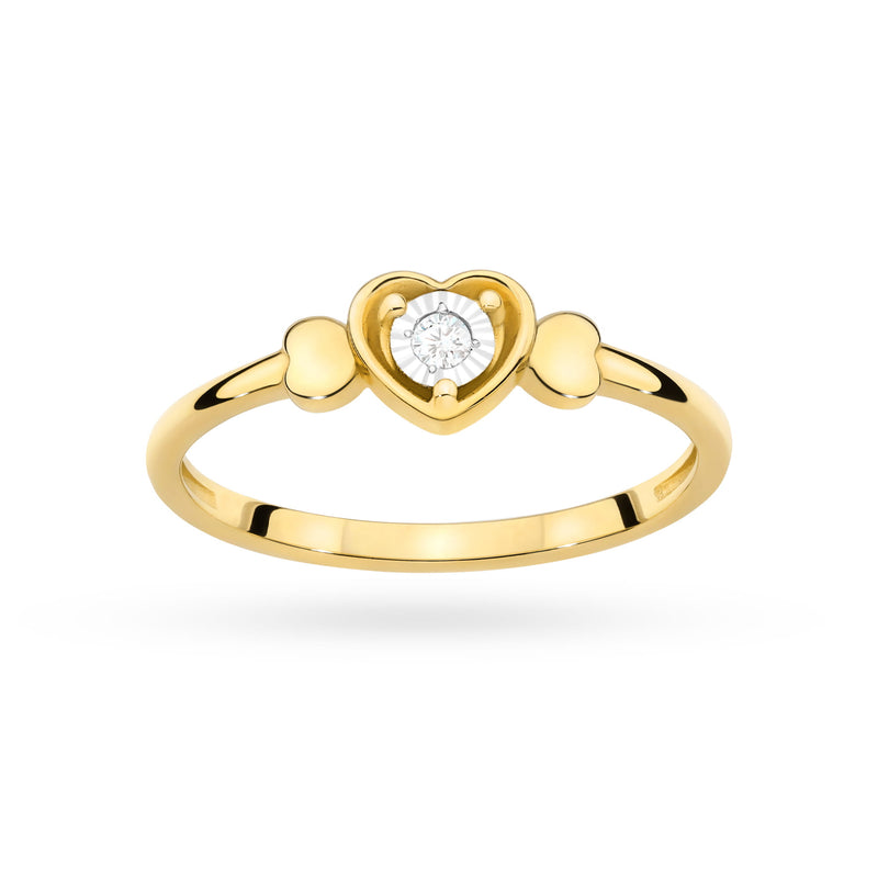Inel Aur 14K cu Diamant Natural 0.03 ct, imaginea 2 din 12