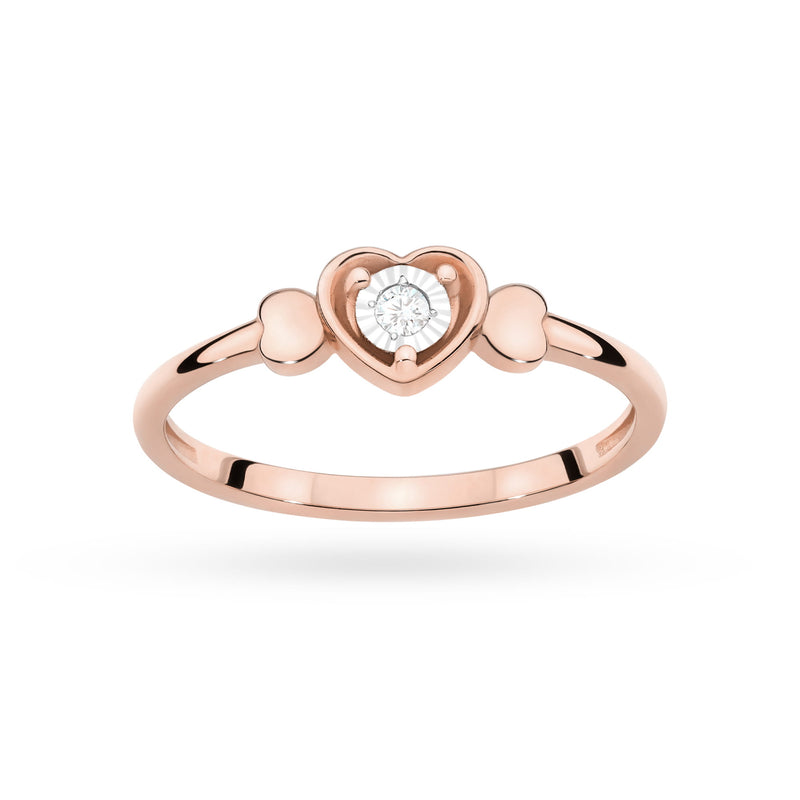 Inel Aur 14K cu Diamant Natural 0.03 ct, imaginea 6 din 12