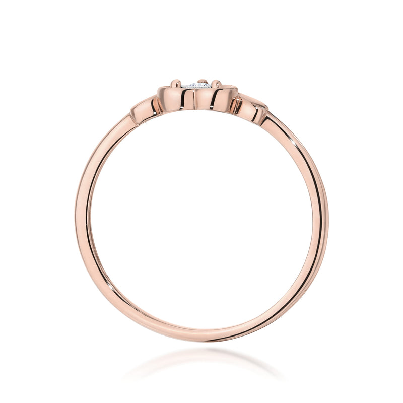 Inel Aur 14K cu Diamant Natural 0.03 ct, imaginea 7 din 12