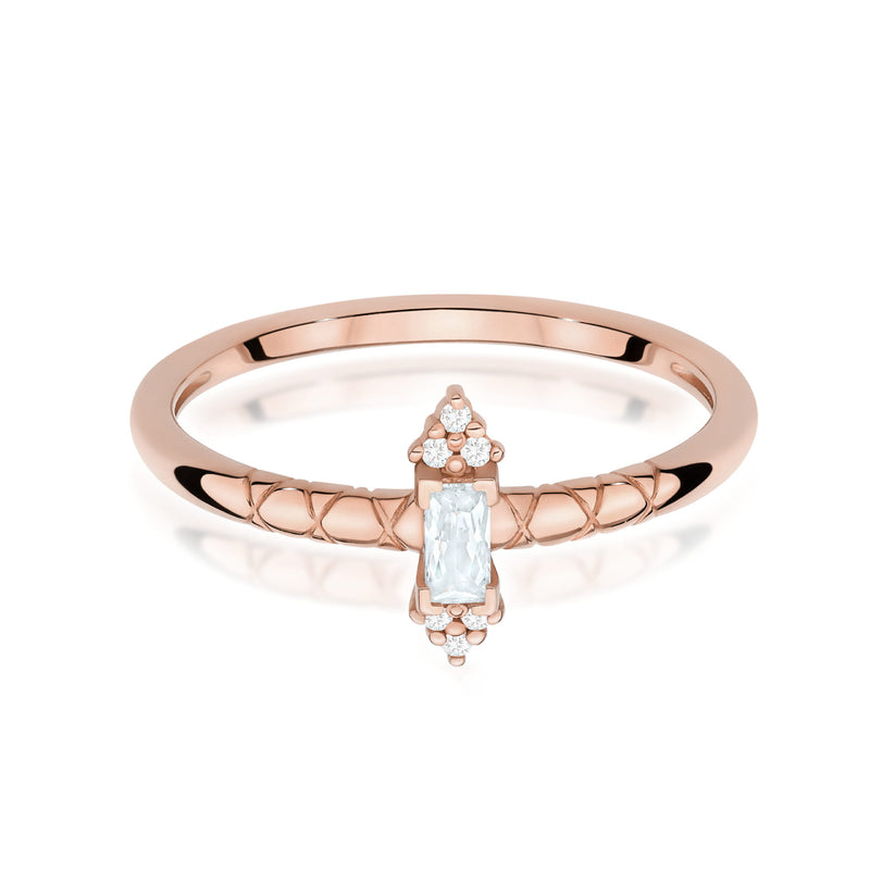Inel Aur 14K cu Diamante Naturale 0.16 ct, imaginea 6 din 12