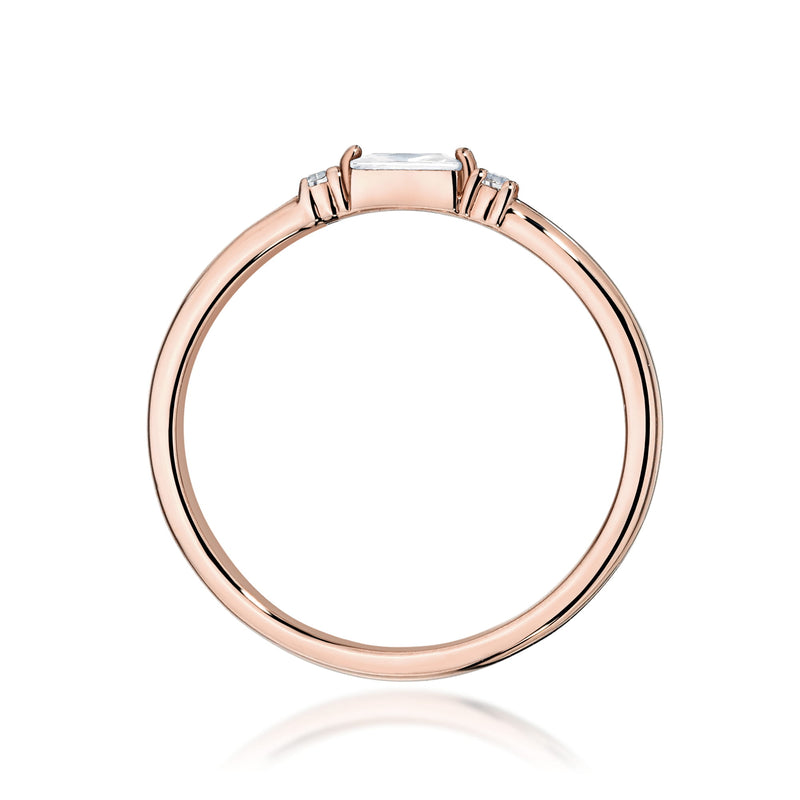 Inel Aur 14K cu Diamante Naturale 0.16 ct, imaginea 7 din 12