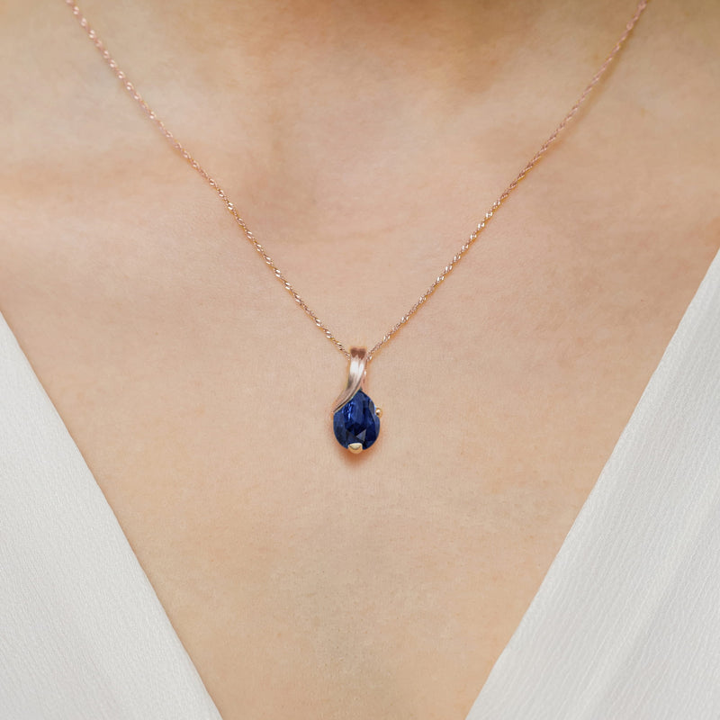 Pandantiv Aur 14K cu Safir 0.60 ct, imaginea 6 din 9