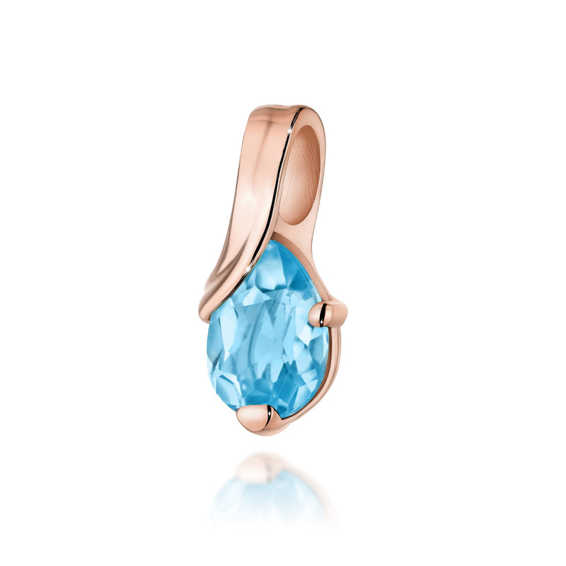 Pandantiv Aur 14K cu Topaz Swiss 0.90 ct, imaginea 4 din 9