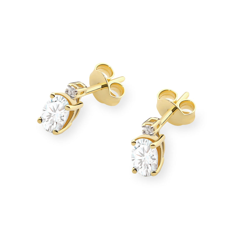 Cercei Aur 14K cu Diamante de Laborator 0.83 ct, imaginea 2 din 9